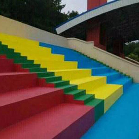 體育場(chǎng)看臺(tái)聚脲防腐涂料施工案例